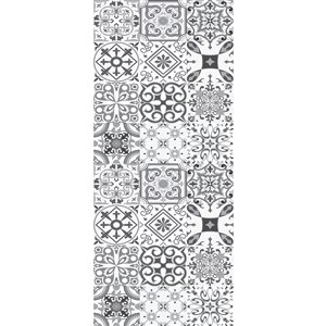 ArtMaison Canada 18-in x 42-in White/Grey Rectangular Indoor Runner