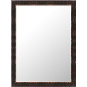 Mirrorize Canada 24-in x 32-in Rectangle Speckled Bronze Framed Wall Mirror