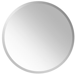 Mirrorize Canada 23.5-in x 23.5-in Round Silver Bevelled Wall Mirror