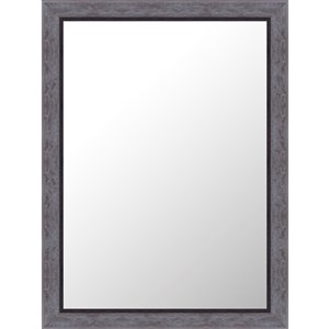 Mirrorize Canada 24-in x 32-in Rectangle Speckled Grey Framed Wall Mirror
