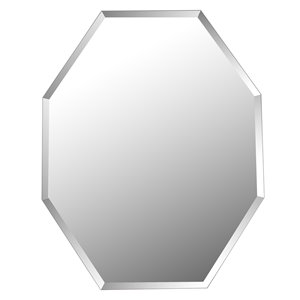 Mirrorize Canada 28-in x 22-in Octagon Silver Bevelled Wall Mirror