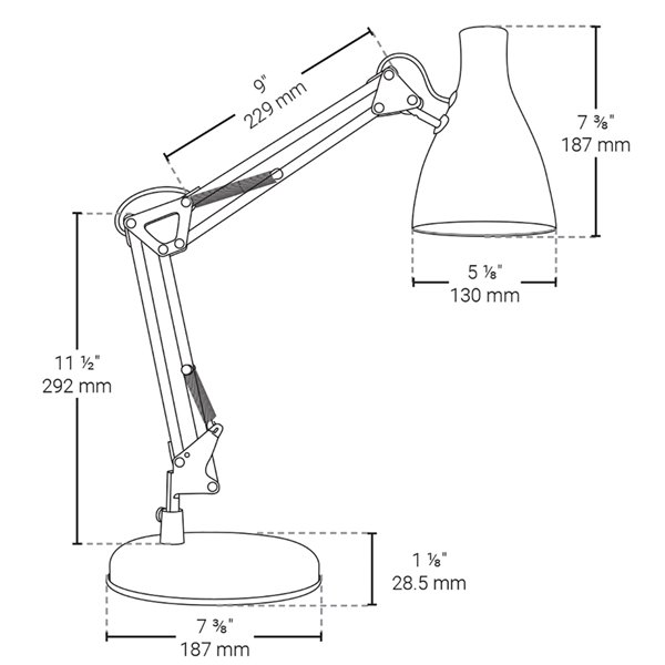 BAZZ Loft 20.5-in Black LED On/Off Switch Table Lamp