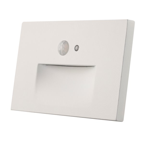 BAZZ 3-in H White Hardwired LED Outdoor Wall Light