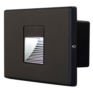 BAZZ 4.5-in H Black Hardwired LED Outdoor Wall Light