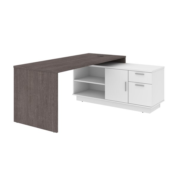 Bestar Equinox 71.1-in Brown Modern/contemporary L-shaped