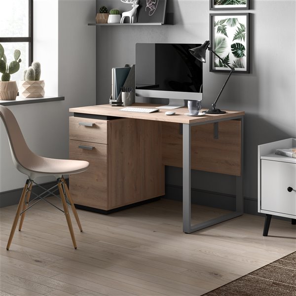 Bestar Talita 45W Small Desk in Storm Gray