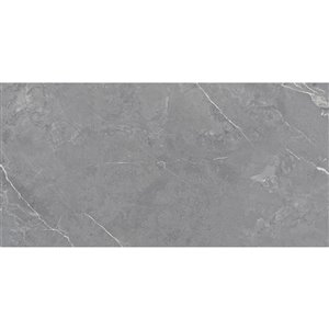 Surface Design 6-Pack Grey Marble 16-in x 32-in Satin Aluminum Marble Self-Adhesive Tile