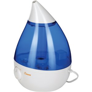 Humidificateur de table bleu/blanc à ultrasons Drops de 1 gal. pour pièces de 401 - 1000 pi² par Crane