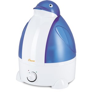 Humidificateur de table à ultrasons pingouin Adorable de 1 gal. pour pièces de 401 - 1000 pi² par Crane