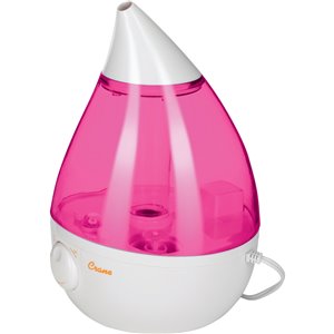 Humidificateur de table rose/blanc à ultrasons Drops de 1 gal. pour pièces de 401 - 1000 pi² par Crane