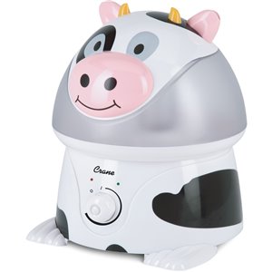 Humidificateur de table à ultrasons vache Adorable de 1 gal. pour pièces de 401 - 1000 pi² par Crane