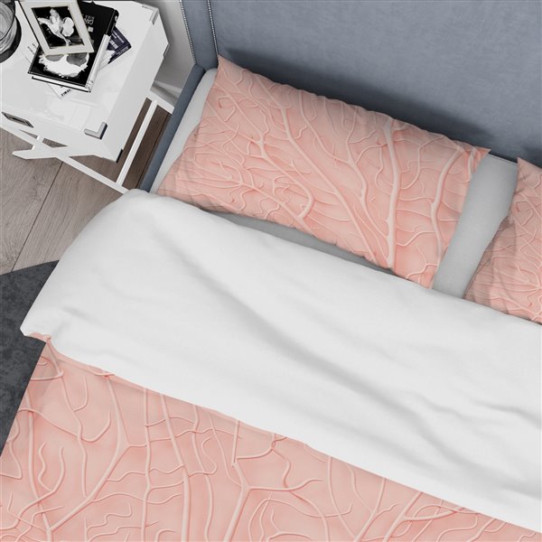 Designart 3 Piece Living C Pink, Pink Twin Bed Sheets