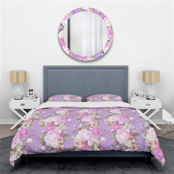 Designart 3-Piece Purple Twin Duvet Cover Set BED24263-T | RONA