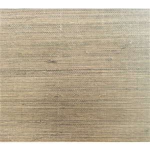 Papier peint Falkirk Elgin de Dundee Deco, toile de ramie 3D, 54 pi² beige foncé et anthracite sans colle à appliquer sur le