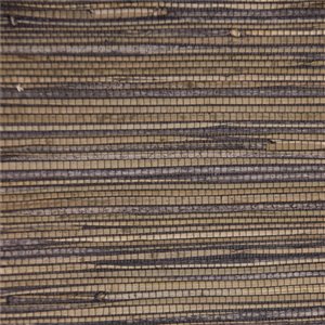 Papier peint Falkirk Elgin de Dundee Deco en toile de ramie 3D, 54 pi² gris acier et brun pâle sans colle à appliquer sur le