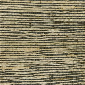 Papier peint Falkirk Elgin de Dundee Deco en toile de ramie 3D, 54 pi² noir et crème sans colle à appliquer sur le mur