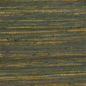 Papier peint Falkirk Elgin de Dundee Deco en toile de ramie 3D, 54 pi² vert, gris et jaune sans colle à appliquer sur le mur