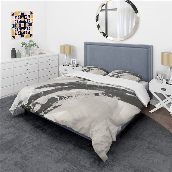 Designart 3-Piece Black Twin Duvet Cover Set BED30511-T | RONA