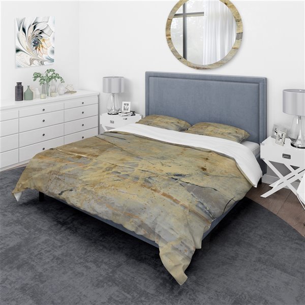 Designart 3-Piece Grey King Duvet Cover Set BED30501-K | RONA