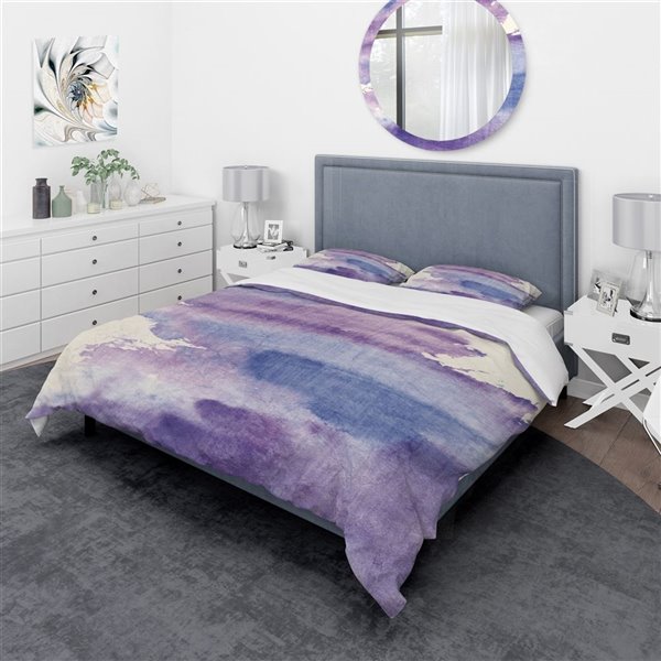 Designart 3-Piece Purple Twin Duvet Cover BED30334-T | RONA