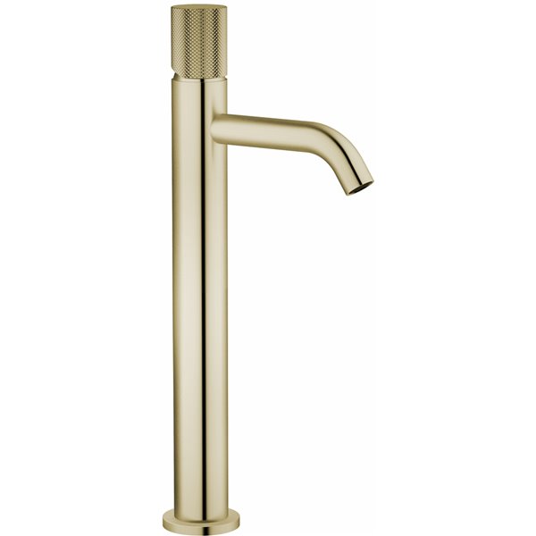 Agua Canada Rosabella Brushed Gold 1-handle Vessel Bathroom Sink Faucet Deck Plate Included