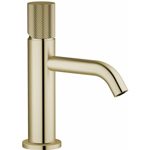 Agua Canada Rosabelle Brushed Gold 1-handle Single Hole Bathroom Sink Faucet Deck Plate Included