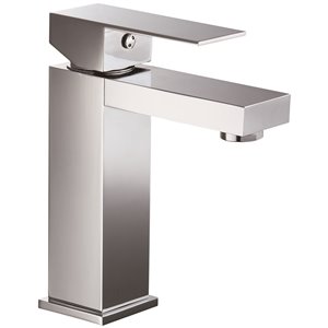 Agua Canada Rico Chrome 1-handle Single Hole Bathroom Sink Faucet Deck Plate Included