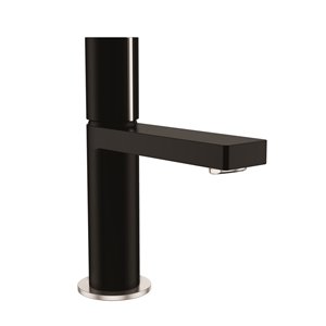 Agua Canada Romancia Matte Black 1-handle Single Hole Bathroom Sink Faucet Deck Plate Included