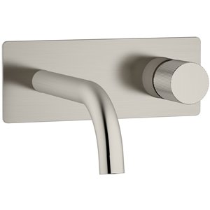 Agua Canada Rosa Brushed Nickel 1-handle Wall-mount Bathroom Sink Faucet Deck Plate Included