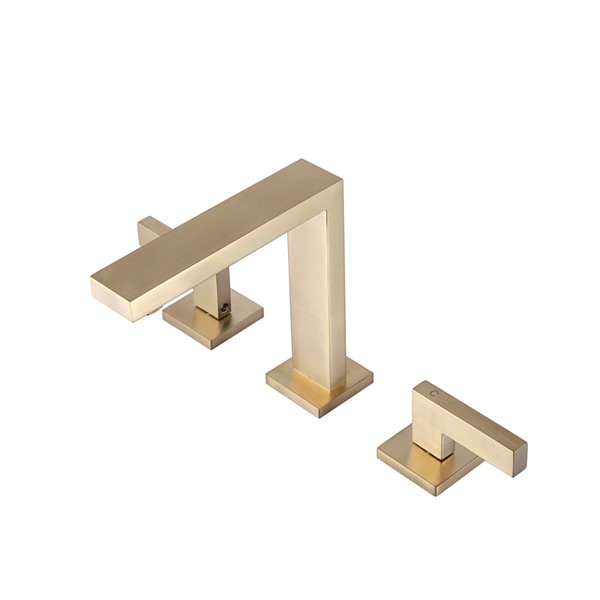 Agua Canada Ramirez Brushed Gold 2-handle Widespread Bathroom Sink Faucet Deck Plate Included