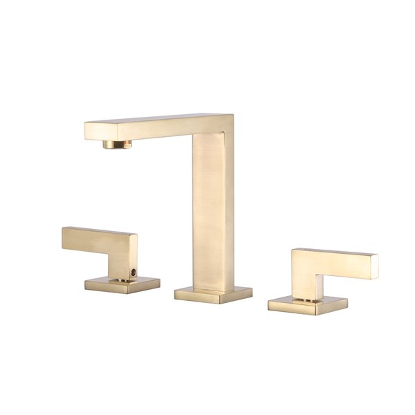 Agua Canada Ramirez Brushed Gold 2-handle Widespread Bathroom Sink Faucet Deck Plate Included