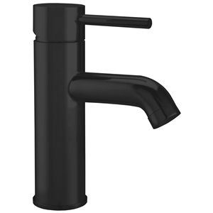 Agua Canada Rebecca Matte Black 1-handle Single Hole Bathroom Sink Faucet Deck Plate Included