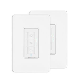 TorontoLed 3-Way White Dimmer Compatible With LED Remote Control - Wall Plate Included