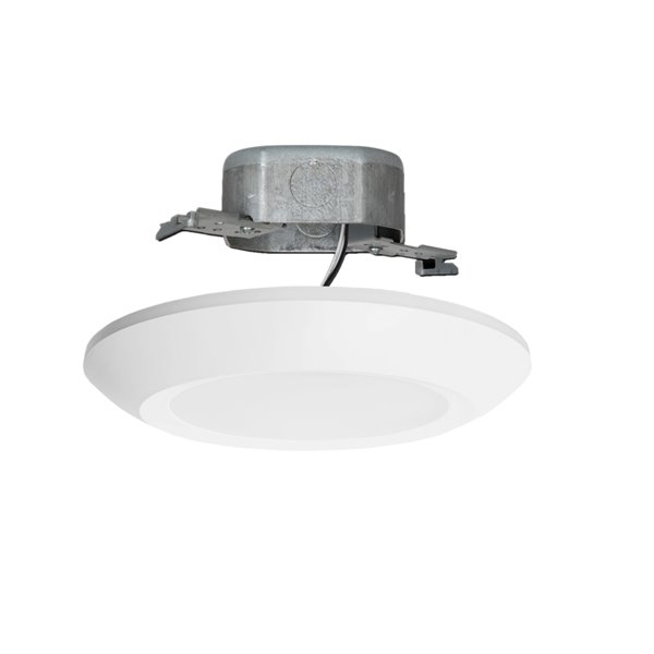 TorontoLed White 7-in Integrated LED Flush Mount Light