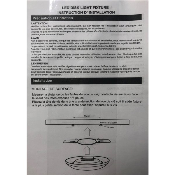 TorontoLed 5.5-in White Integrated LED Flush Mount Light