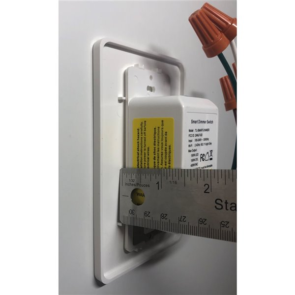 TorontoLed White Dimmer Compatible with LED Remote Control - Wall Plate Included