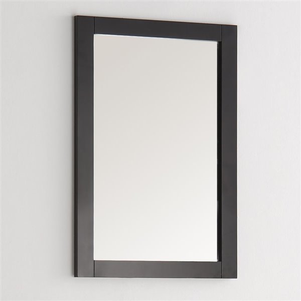 Fresca Cambria 20-in Black Rectangular Bathroom Mirror