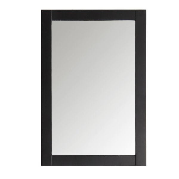 Fresca Cambria 20-in Black Rectangular Bathroom Mirror