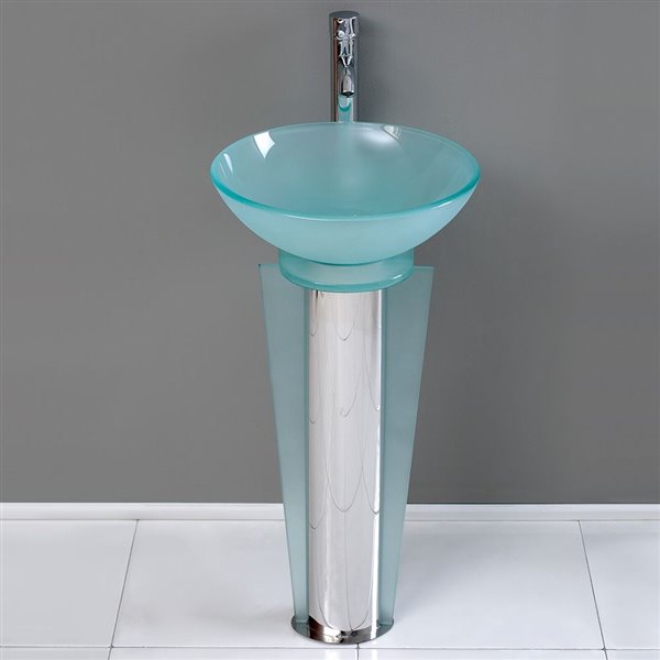 Fresca Vitale Clear Ceramic Drop-in Or Undermount Rectangular Bathroom Sink Drain Included ( 20.38-in X 16.5-in )