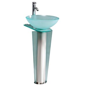 Fresca Vitale Clear Ceramic Drop-in Or Undermount Rectangular Bathroom Sink Drain Included ( 20.38-in X 16.5-in )