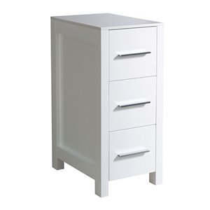 Fresca Torino 12-in x 28.13-in x 17.75-in White Freestanding Linen Cabinet