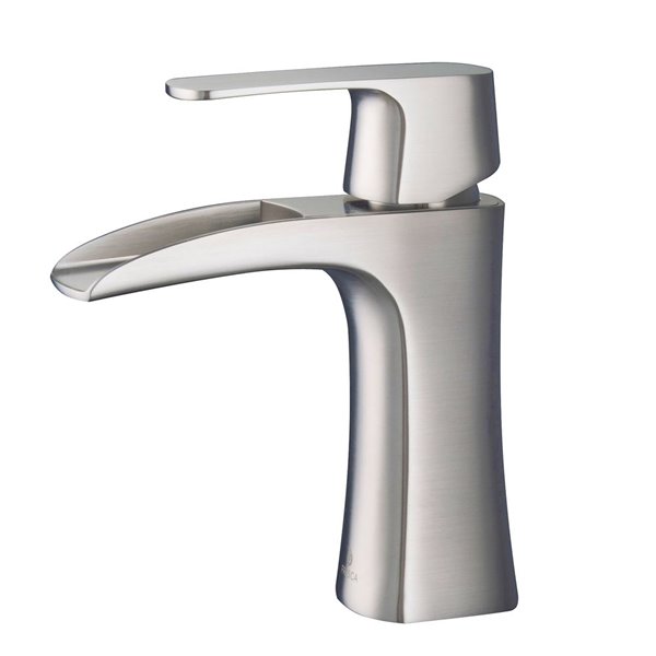 Fresca Fortore Brushed Nickel 1-handle Single Hole Watersense Labeled Bathroom Sink Faucet