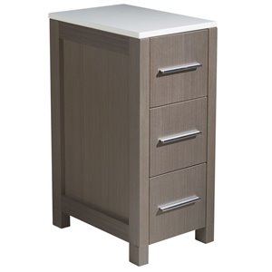 Fresca Torino 12-in x 28.13-in x 17.75-in Grey Oak Freestanding Linen Cabinet