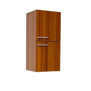 Fresca Senza 12.63-in x 27.5-in x 12-in Teak Wall-Mount Linen Cabinet