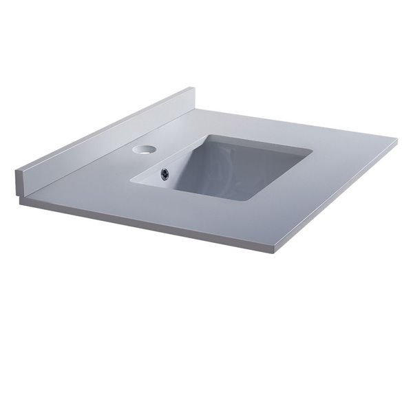 Fresca Oxford White Ceramic Drop-in Or Undermount Rectangular Bathroom Sink Drain Included ( 20.38-in X 30-in )