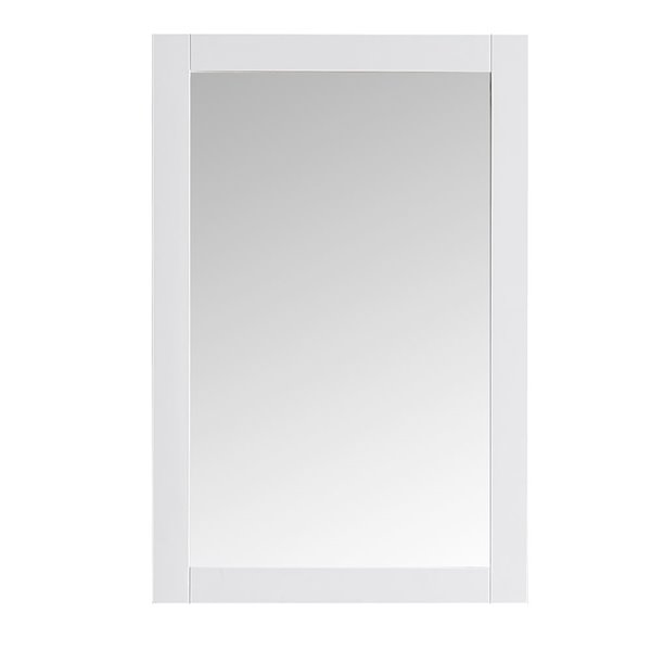 Fresca Cambria 20-in White Rectangular Bathroom Mirror