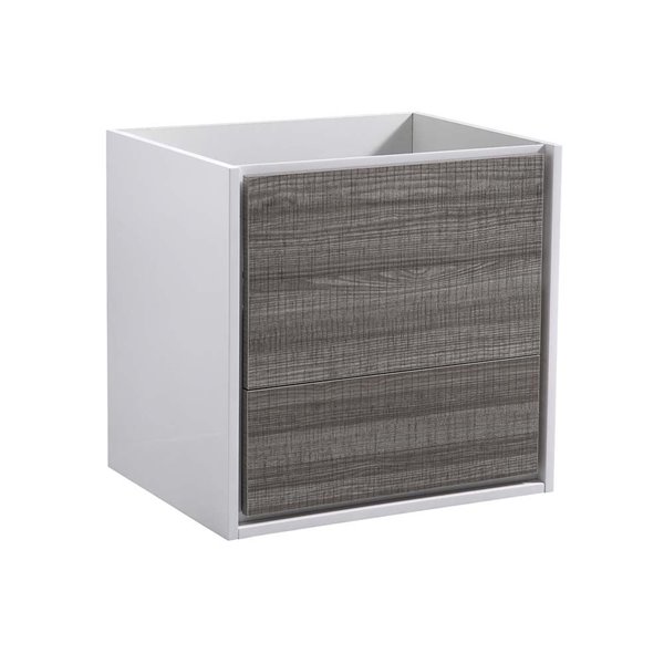 Fresca Catania 23.6-in Glossy Ash Grey Bathroom Vanity Cabinet