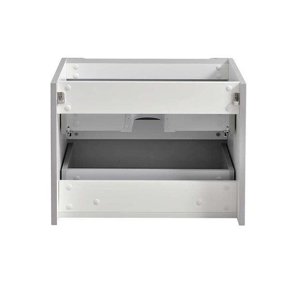 Fresca Tuscany 23.5-in Glossy Grey Bathroom Vanity Cabinet