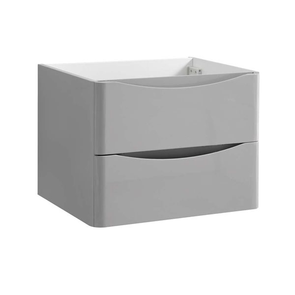 Fresca Tuscany 23.5-in Glossy Grey Bathroom Vanity Cabinet