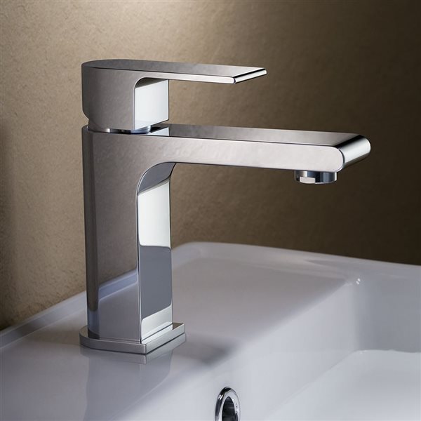 Fresca Allaro 1-handle Single Hole Watersense Labeled Bathroom Sink Faucet in Chrome